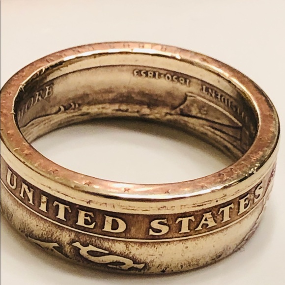 Handmade states quarter coin rings unisex. - Picture 2 of 8